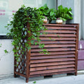  Housse En Bois Pour Climatiseur – Écran De Protection En Bois Massif Pour Climatiseurs, Pompes à Chaleur, Poubelles Et Supports De Fleurs – Obturateur élégant Pour Une Utilisation En Extérieur