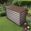 GENERIC Housse En Aluminium Pour Climatiseur Avec Bouclier De Pompe à Chaleur - Protection Extérieure - Résistante Aux Intempéries - Marron - 110 X 60 X 80 Cm - Durable Et Résistante Aux UV
