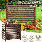GENERIC Support De Séparation En Bois Pour Climatiseur Extérieur (96 X 40 X 89 Cm) – Housse élégante Résistante Aux Intempéries Pour Améliorer L'esthétique Et La Protection De La Maison.