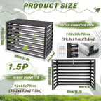 GENERIC Housse De Protection En Aluminium Pour Climatiseur D'extérieur – Écran De Clôture AC Résistant Aux Intempéries Et Bouclier De Protection Contre Le Condensateur – Assemblage Facile Pour Toutes Les