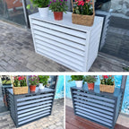 GENERIC Housse En Aluminium à 4 Panneaux Pour Climatiseur D'extérieur Et Poubelle Blanc 110 X 60 X 80 Cm
