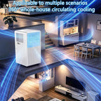 Le Climatiseur Portable Refroidit Jusqu'à 300 Sq.Ft, Chambre Alternative Intelligente Silencieuse Avec Le Mode De Sommeil De Ventilateur Cool Dehumidify, Télécommande, 24H Minuterie Pour Chambre à Cou