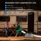  Climatiseur Portable Avec Double Système De Tuyau, 3 Vitesses De Vent Pour Le Camping, La Tente, Le Camping-car, La Voiture Et Le Confort Des Voyages