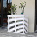  Housses Décoratives Pour Climatiseur Pour Clôtures Extérieures – Housse élégante Pour Unité De Climatisation Avec Support De Plante En Bois Et Protection Supérieure – Résistante Aux Intempéries Et
