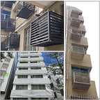 GENERIC Couvercle De Climatiseur Pour Pompe à Chaleur - Clôture Décorative En Alliage D'aluminium - Protection Extérieure - Condensateur Pour Systèmes CVC - Bouclier Résistant Aux Intempéries Pour Unités