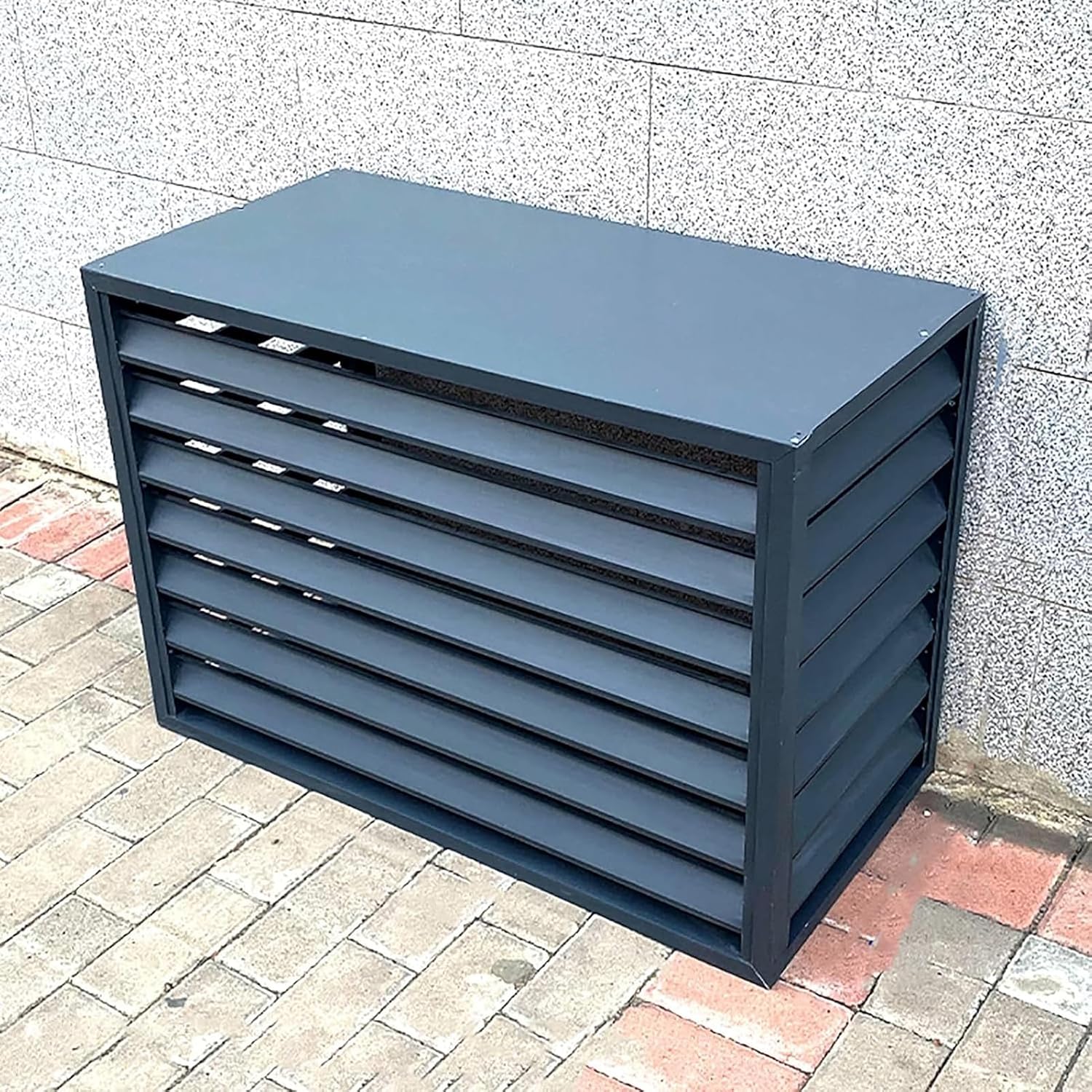 GENERIC Housse De Protection Multifonction Pour Climatiseur Extérieur 1,5P En Aluminium - Résistante Aux Intempéries - Pour Jardin Et Terrasse (gris, 1,5P)
