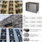 GENERIC Housse De Protection Pour Climatiseur Extérieur En Aluminium - Protection Contre Les Intempéries - Clôture Décorative Pour Unités AC Et Poubelles - Bouclier Extérieur Autonome