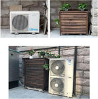  Support De Plantes En Bois Pour Climatiseur - Cache-radiateur Décoratif - Résistant Aux Intempéries - Protection De L'unité De Climatisation