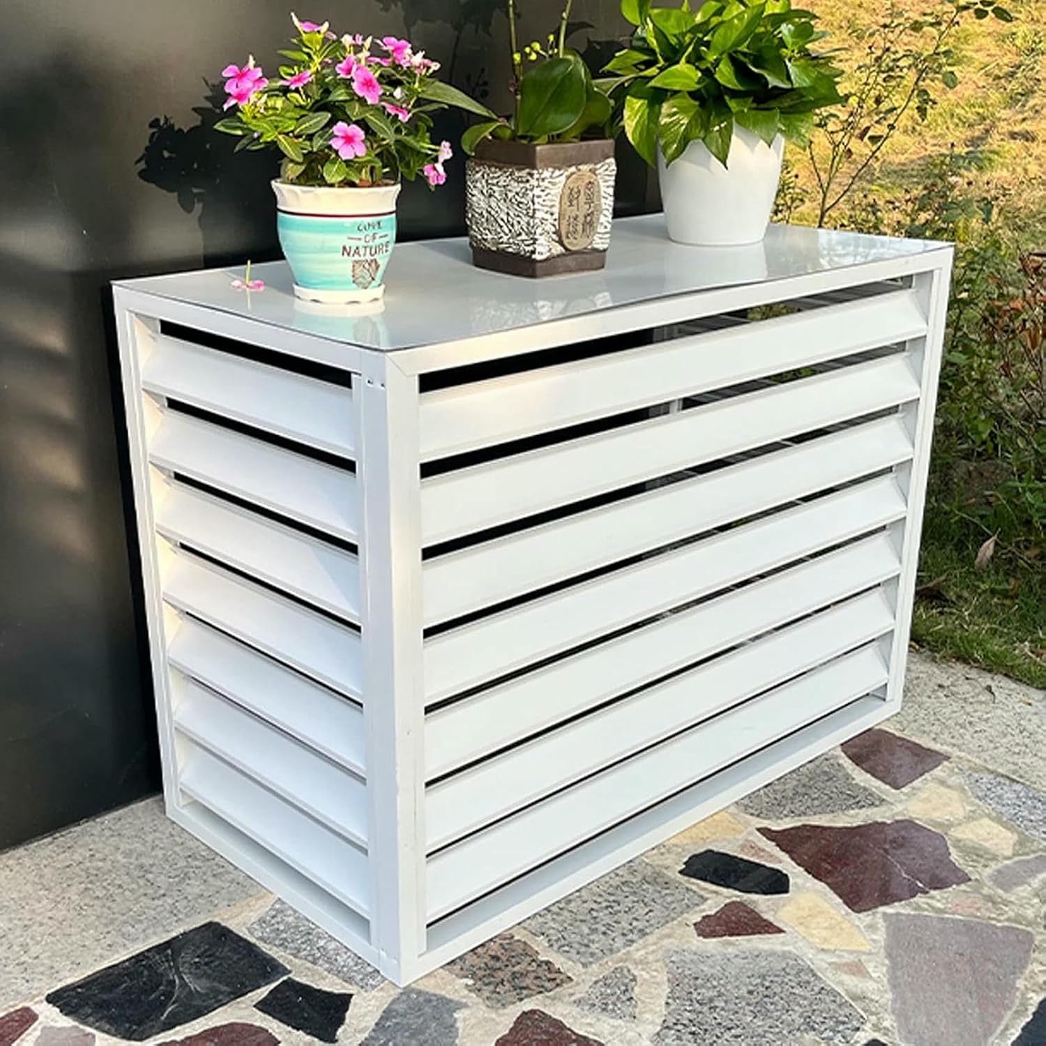  Couvercle De Climatiseur Extérieur En Aluminium, Boîte D'isolation De Pompe à Chaleur, Bloc De Protection De Climatiseur Extérieur, Couvercle De Seau Extérieur Pour Une Utilisation En Extérieur ( Colo