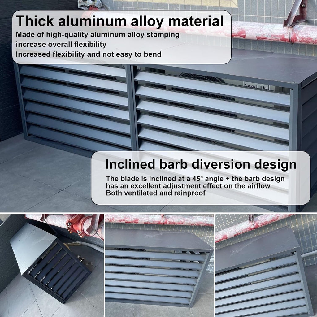 GENERIC Housse Robuste Antivol En Aluminium Pour Unité De Climatisation Extérieure - Réduction Du Bruit, Protection Du Climatiseur Mini Split Et Résistante Aux Intempéries, Idéale Pour Une Utilisation En