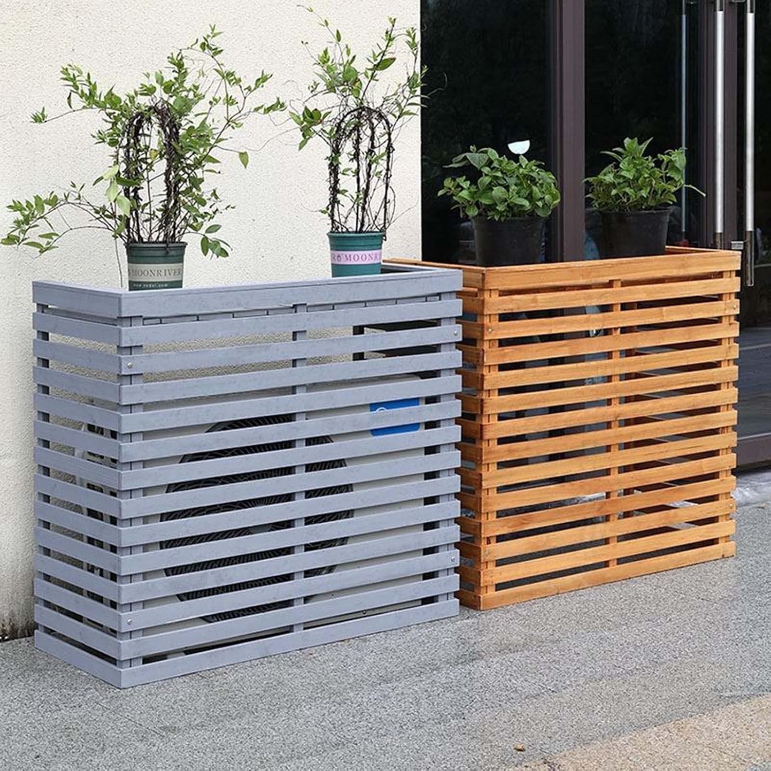 GENERIC Housse De Climatisation Extérieure – Volets élégants Résistants Aux Intempéries Pour Climatiseurs Centraux – Dissimulez Votre Unité De Climatisation Extérieure Avec élégance Et Durabilité