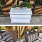  Mini Housse De Climatiseur Fendue En Aluminium Pour Protection Hivernale, Réduction Du Bruit, étagère De Support Pour Plantes, Protège Votre Unité De Climatisation Extérieure