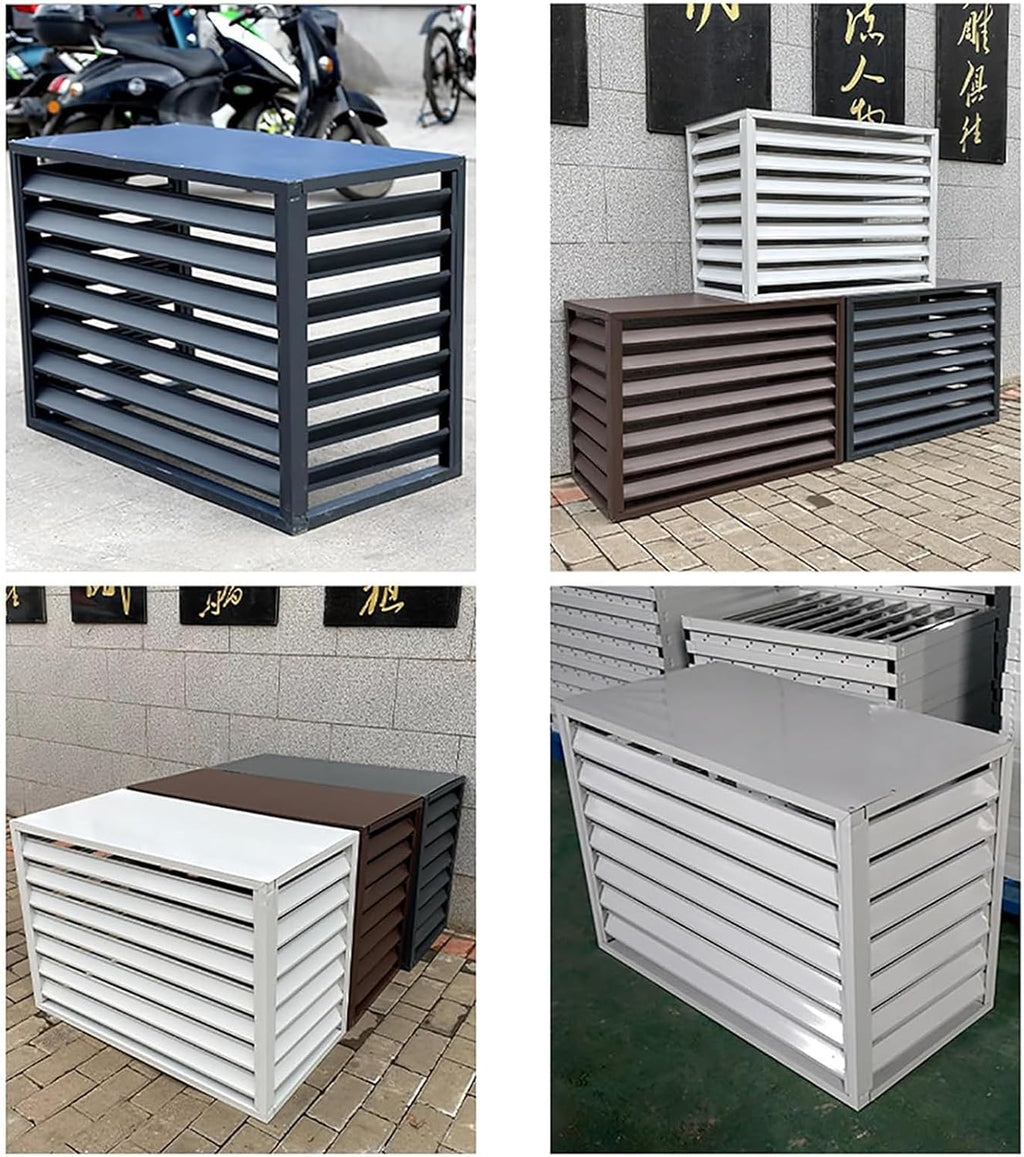  Housse De Protection Multifonction Pour Climatiseur Extérieur, Pompe à Chaleur En Aluminium 1,5P, Protection Résistante Aux Intempéries Pour Jardin Et Fleurs (gris, 2-3P)